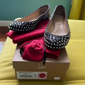 Babaspikes flat nappa black/silver 38